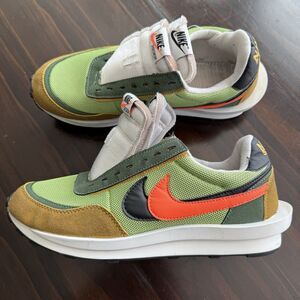 Size 11 - sacai x Nike LDWaffle Green Gusto- No Laces & No Sole